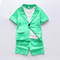 new arrival: boys' summer suit set - two-piece outfit for performances, ceremonies, and stage events