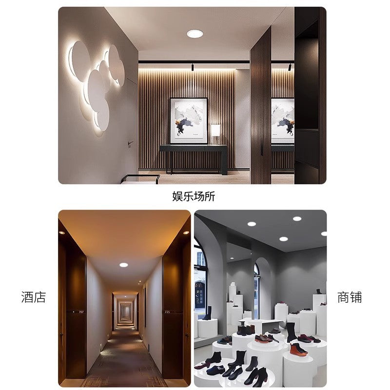 Free hole panel light adjustable downlight 6w9w15w21w 3inch 4inch 6inch round recessed hole light energy saving