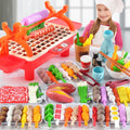 Kids pretend play bbq skewer kitchen toy set - breakfast food playset for girls, cooking & bbq for boys & girls, wholesale