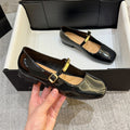 2026 fashion mary jane shoes, chanel-inspired women's retro flats, elegant low-cut shoes, versatile mary janes
