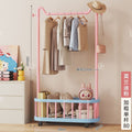 Simple clothes hanger floor-standing vertical clothes hanger movable wheeled student dormitory thickened clothes hanger dopamine coat rack