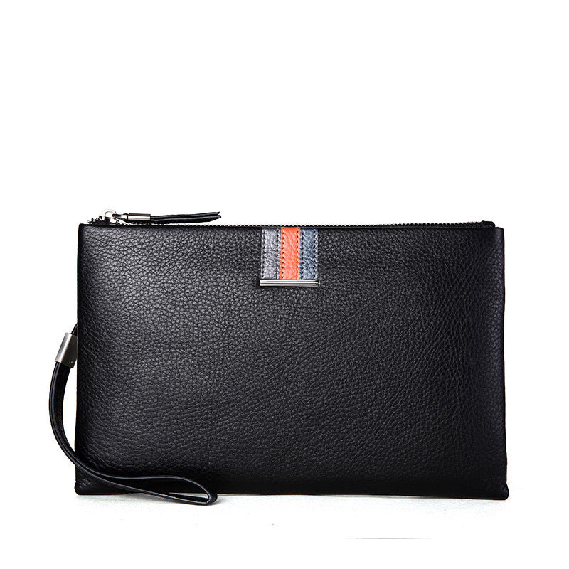 New men's genuine leather clutch bag, clutch bag, cowhide business envelope bag, intelligent anti-theft and anti-lost clutch bag, men's portable.