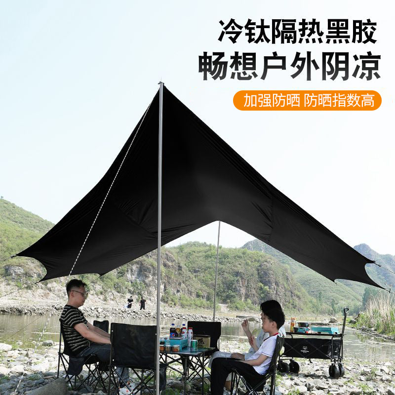 Outdoor canopy vinyl thickened and enlarged octagonal camping style tent picnic camp rainproof and sunproof portable awning