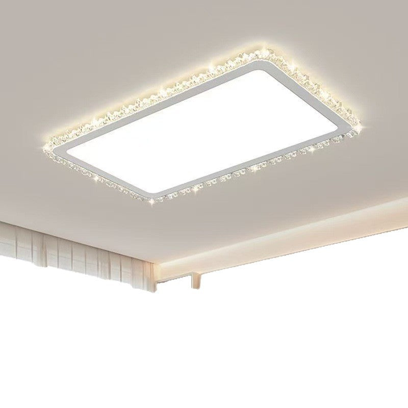 2025 New Living Room Main Light Atmospheric Crystal Ceiling Light Modern Simple Headlight Light Luxury Zhongshan Lighting Bedroom
