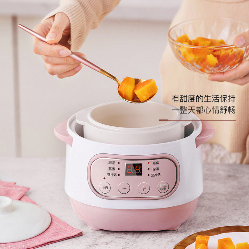 Electric stew pot ceramic in stocksmart reservation water-proof fully automatic porridge soup bird's nest electric stew pot small