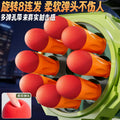 Kids' military green rocket launcher toy - 8 round magazine, military model toy mortar with barrel, birthday gift