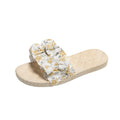 Women's slides - fairycore floral design, soft sole, non-slip flip-flops for outdoor wear, perfect for beach and pool