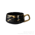 Nordic-style, gold-traced marble ceramic mug – a high-end choice for office afternoon tea, milk, or coffee