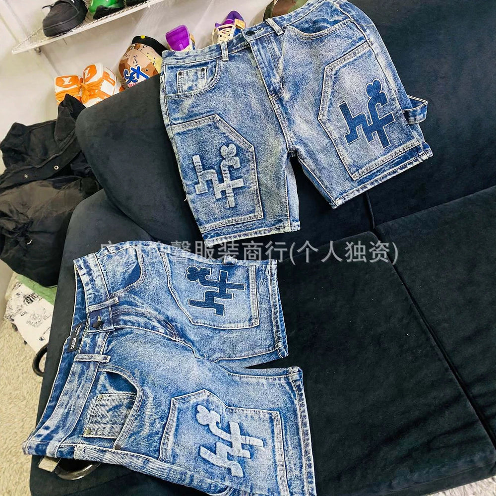 Men's jeans shorts wholesalenew arrivalmenjeans shorts half length pantsin stock wholesale