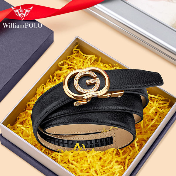 Paul belt leather women's fashion leather belt small fragrant wind alloy belt women's simple belt women's wholesale