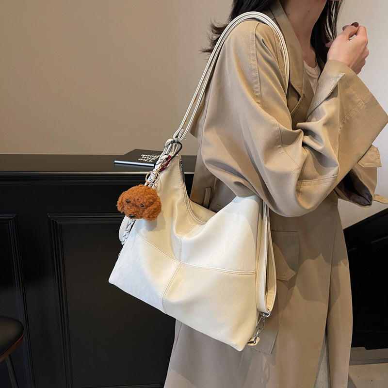 Retro trendy large-capacity tote bag women's 2025 autumn and winter fashion casual underarm bag premium commuter shoulder bag