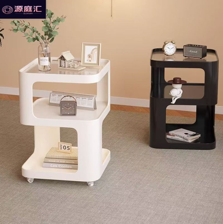 Bedside table small bedroom for home creative bedside cabinet modern casual storage shelf iron art movable side table