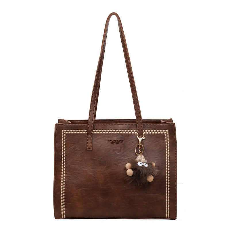 trend inssense of design 2025new arrivalretrocasualcasualsatchel bag easiest for match large capacity shoulder bag