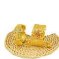 Dubai saudi arabian luxury copper bangle exquisite openwork leaf pattern bracelet ring ethiopian wedding party