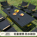 Outdoor foldable special egg roll table stalls portable picnic bbq camping thickened table and chairs complete set of equipment supplies