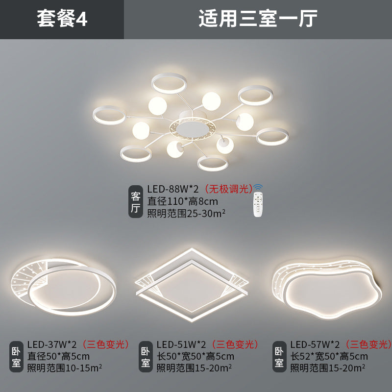 Living room main light 2025 new popular hall light Guangdong Zhongshan lighting whole house package combination three rooms and two living rooms
