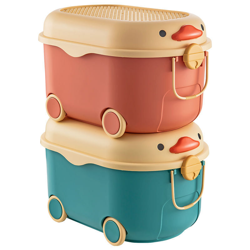 Household movable toy storage box daily storage box baby clothes cabinet snacks lego building blocks plastic basket
