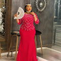 african plus size women's clothing fashionfashionexportnew arrival hot diamond dress  pure colordress