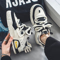 Men's 2025 new winter breathable mesh casual white sneakers - student, niche, original design, versatile, trendy athletic shoes