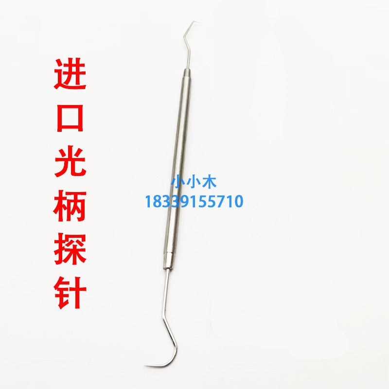 Dental materials Stainless steel probe, probe forceps Dental mouth mirror handle Oral mouth lens tool Endoscope free shipping