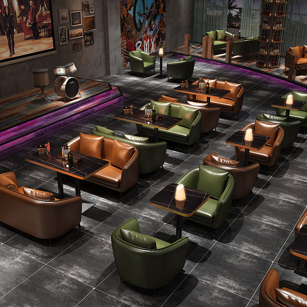 Retro bar sofa table and chair combination pub table and chair western restaurant coffee shop KTV booth industrial style