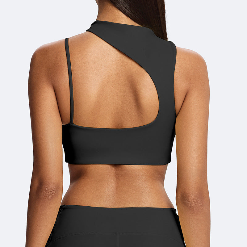 women's thin shoulder strap oblique shoulder yoga classy sense intimates women's fitness yoga beautiful back sling sports bra