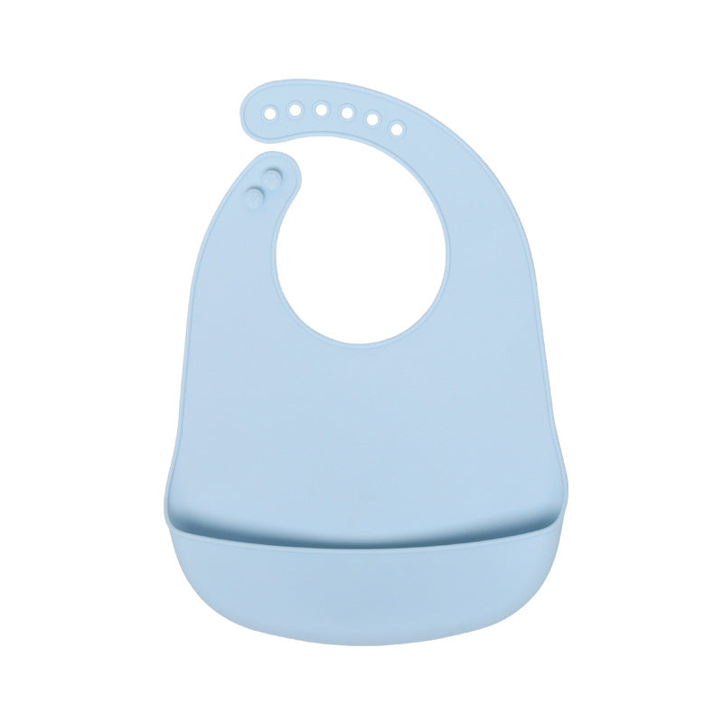 Dongguan Greene Factory Baby Silicone Bib Does Not Contain Bisphenol A Baby Saliva Pocket Children's Tableware Feeding Set