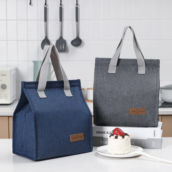 Portable cationic waterproof bento bag, portable lunch bag, thermal insulation bag, lunch box bag, large-capacity bento bag.