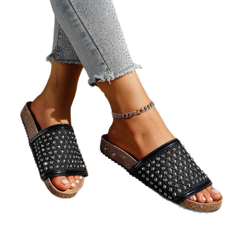 summer new arrival: plus-size chunky sole slides for women (sizes 36-42). wholesale available. dropshipping to  &