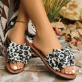 new women's flat casual sandals & slippers - plus size bow detail - sandals 40-43