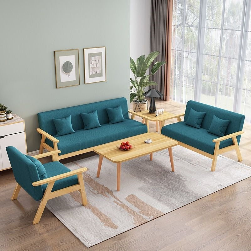 Office sofa, office sofa and coffee table set, small apartment rental living room modern minimalist office sofa