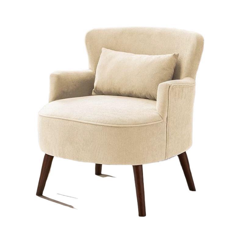 American single sofa retro scandinavian bedroom casual fabric solid wood lazy living room sofa chair balcony combination