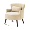 American single sofa retro scandinavian bedroom casual fabric solid wood lazy living room sofa chair balcony combination