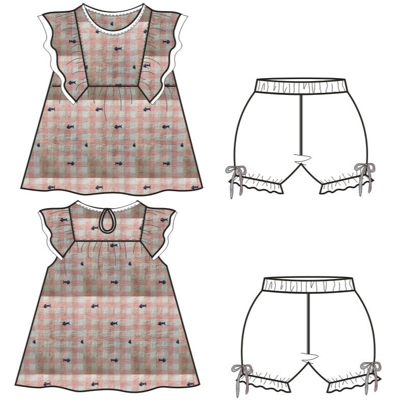 Luoding  summer children's suit package labor and materials directional development find factory fashion style oem oem production of children's clothing