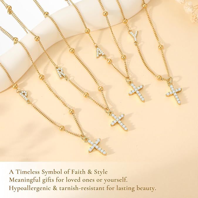 European and american style cross stainless steel necklace for women - creative geometric clavicle chain, punk hip-hop choker