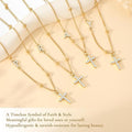 European and american style cross stainless steel necklace for women - creative geometric clavicle chain, punk hip-hop choker
