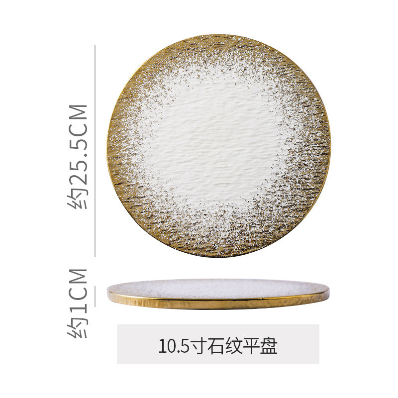 High-end ceramic dinnerware for restaurants and hotels, perfect for home use. ideal for western-style plating, desserts, and pastries. unique, aesthetically pleasing ceramic plates
