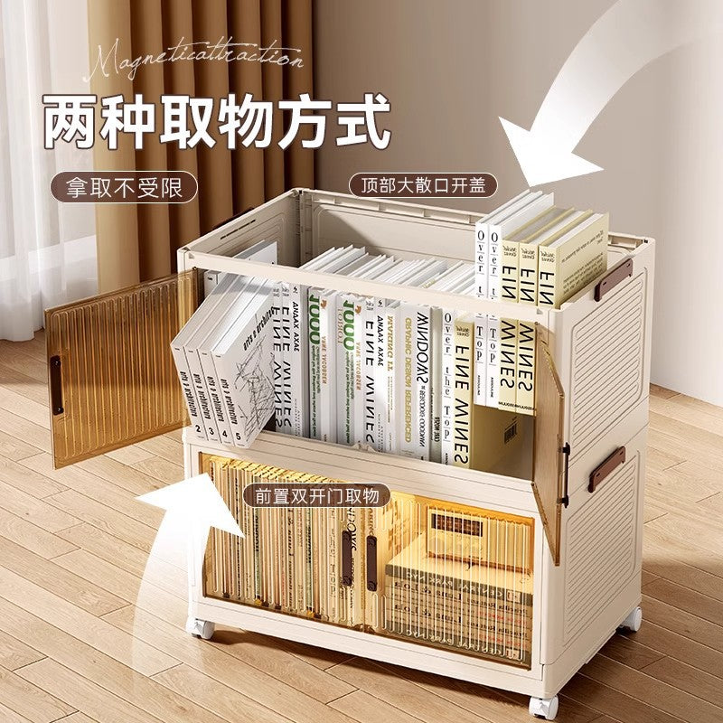 Book storage box Foldable box Storage cabinet Classroom student book storage box Transparent sorting storage box
