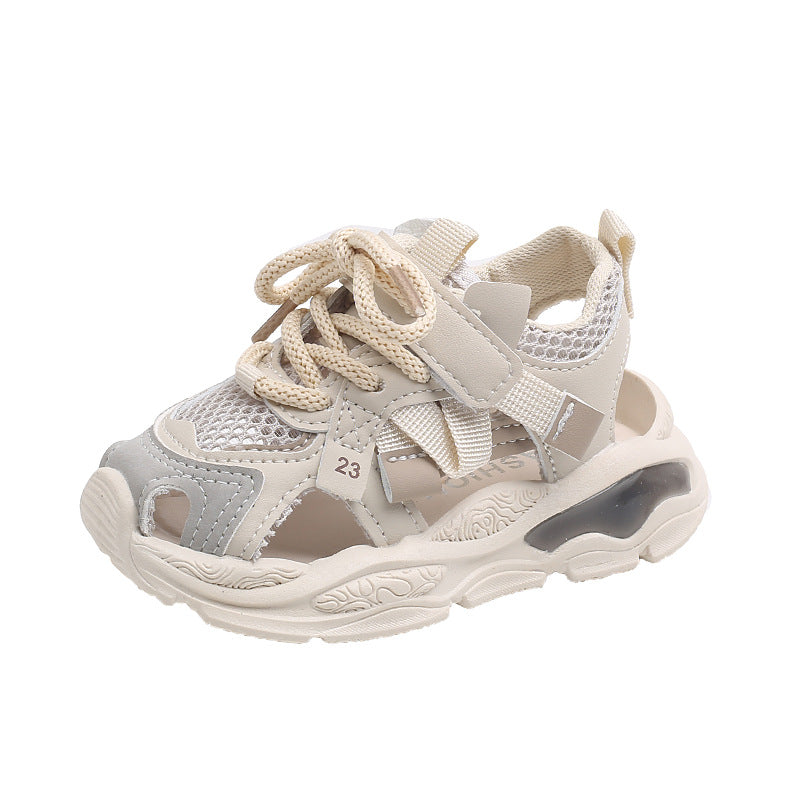 Summer new arrivals: kids' athletic sandals - girls' shoes, hollow-out breathable design, soft sole baby shoes, toddler shoes, boys' chunky sneakers