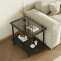 Movable small side table with slit storage rack, accessible luxury simple corner table, small table, sofa side coffee table, for home tea table