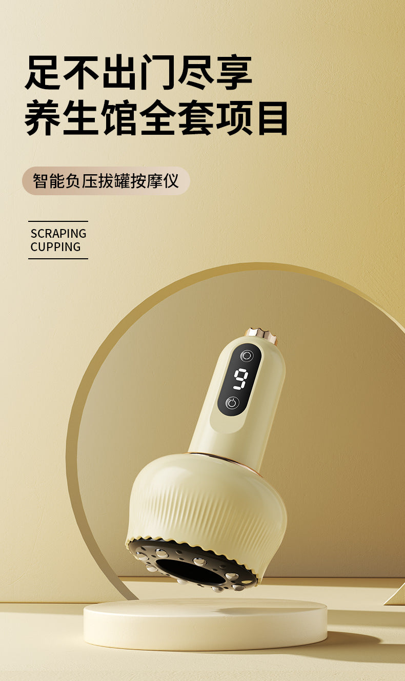 Electric rechargeable scraping instrument for home scraping instrument meridian brush massage handy gadget negative pressure cupping and suction