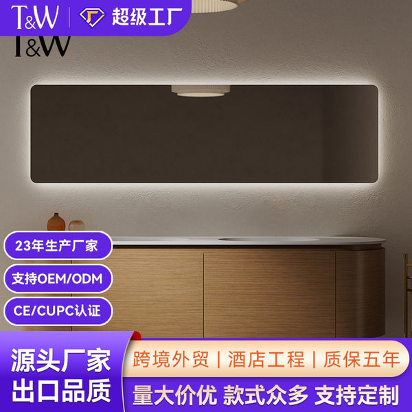 TW Traveler bathroom cabinet LED mirror combination Nordic light luxury wall-mounted mirror toilet washstand washstand