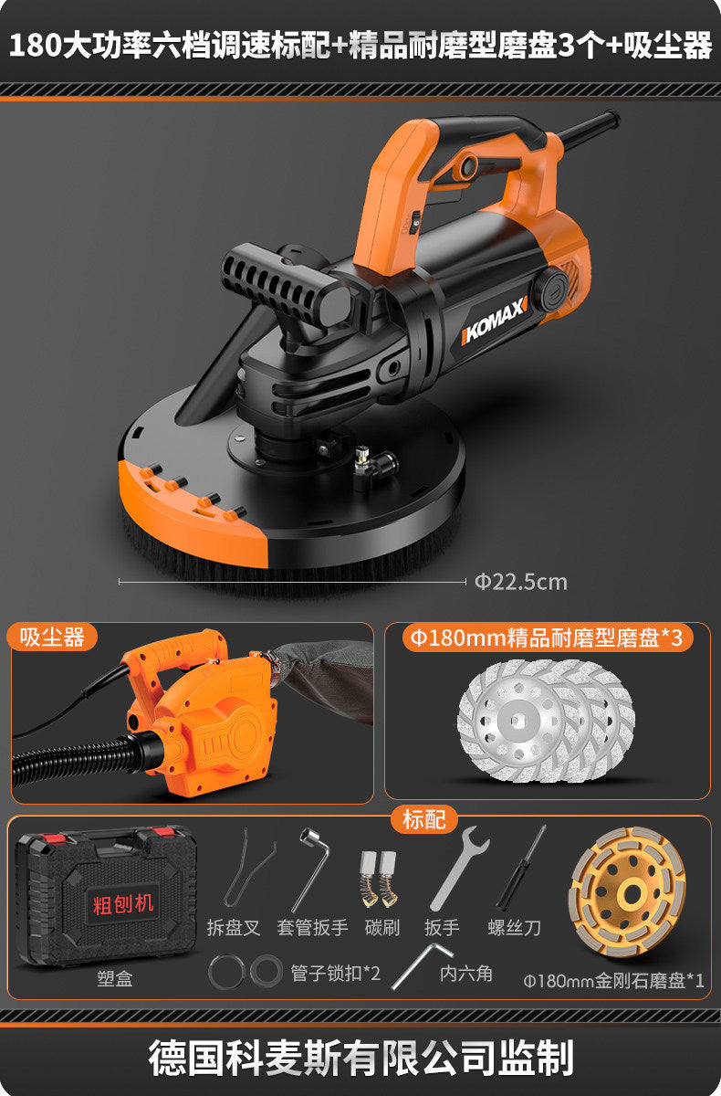 High-power wall planer - the ultimate wall scraping tool for rough planing, sanding, and removing putty from walls. also suitable for concrete. electric dust-free sanding machine