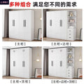 Solid wood wardrobe for home bedroom, kids' storage, double door cabinet, budget-friendly rental apartment, creative large closet