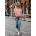 fashion button stripesshortshirt women's  summer new elegant formal casualtops