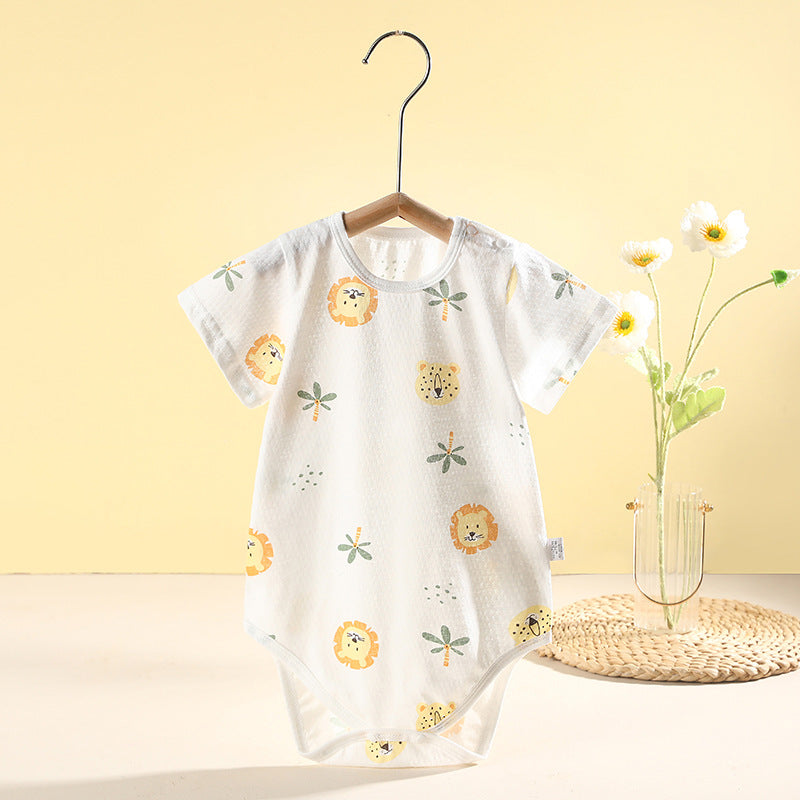 Baby short-sleeved romper, summer romper, triangle romper, newborn summer pajamas, baby onesie