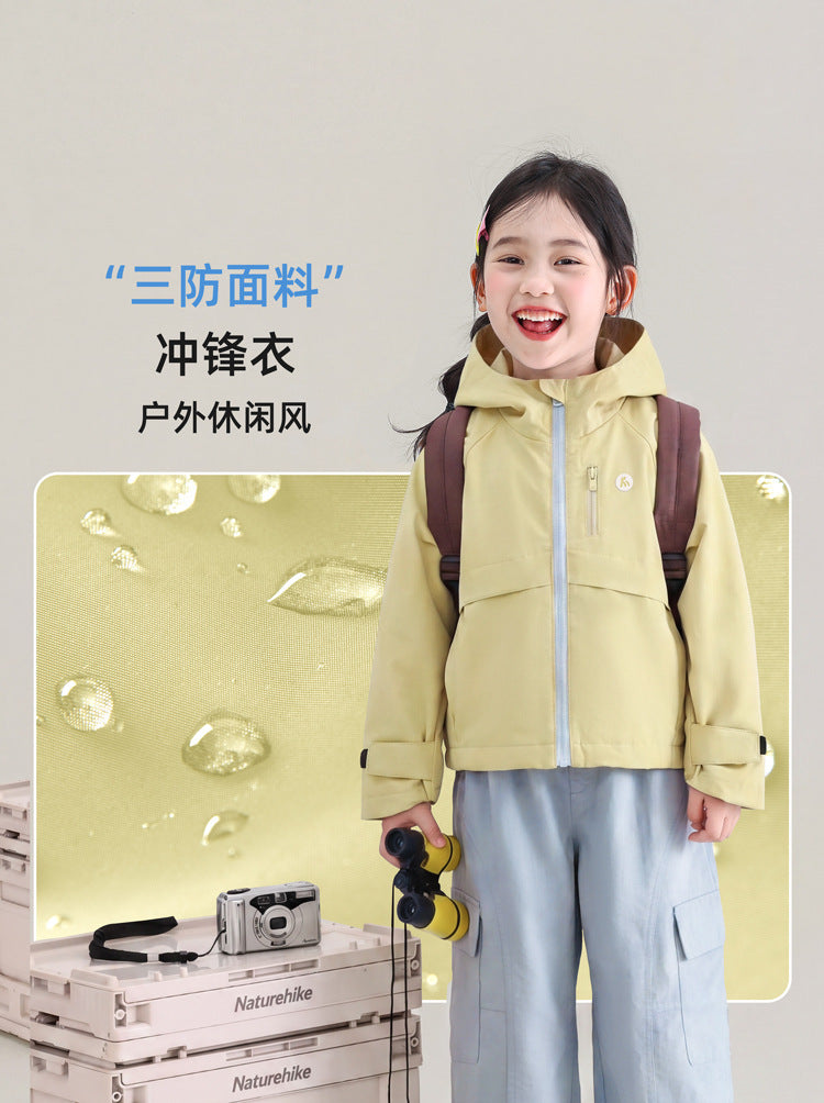 【factory wholesale】girls' outdoor windproof jacket - new autumn collection, kids' hooded outerwear for toddlers and young children - wholesale