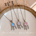 Casual moonstone dream catcher necklace for women, accessible luxury, unique design, clavicle chain, elegantniche styleinsstylish accessories
