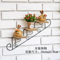 American country pastoral creative staircase shape cafe clothing store wall decoration wall hanging flower rack shelf wall hanging