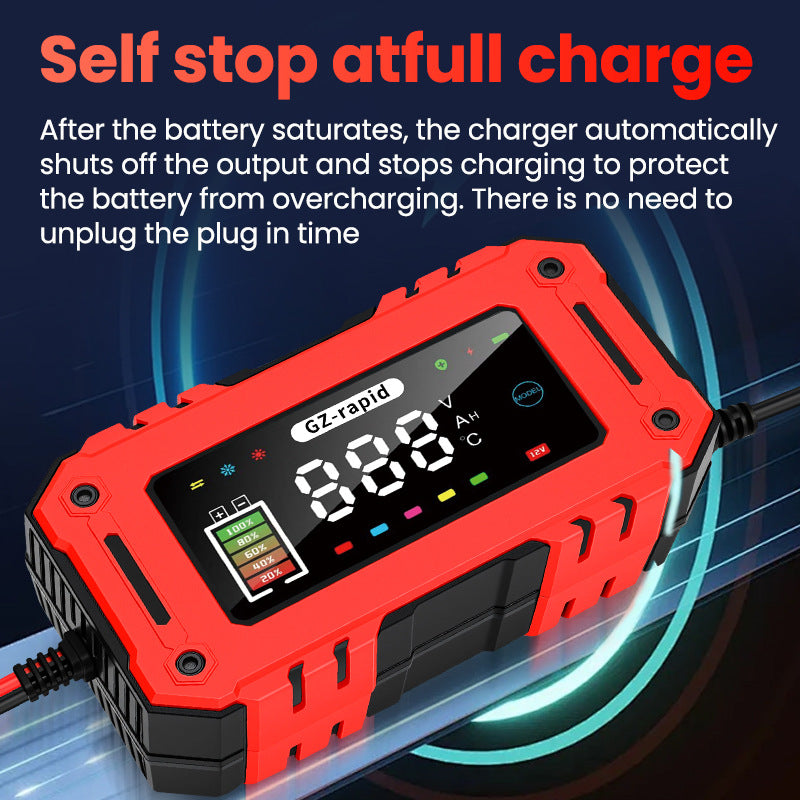 car battery charger 12v6a 8a 10a 15a truck motorcycle lead-acid battery charger